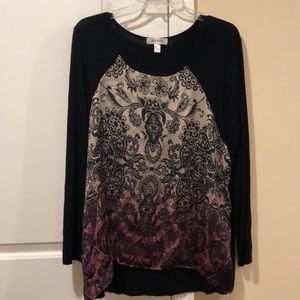 Paisley sheer top